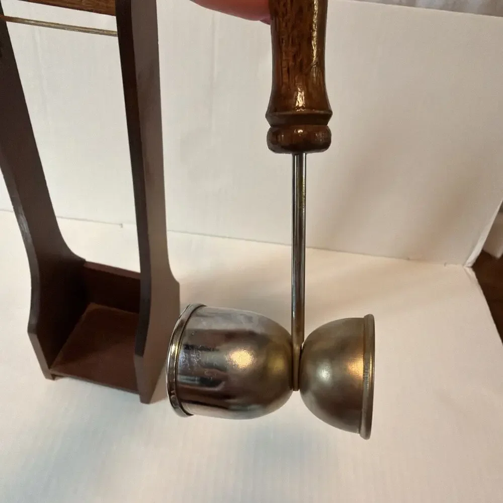 1970s Vintage Wooden Bar Tool Set